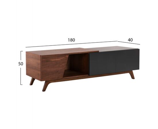 ΕΠΙΠΛΟ ΤΗΛΕΟΡΑΣΗΣ HUDSON HM9748 MDF ΚΑΠΛΑΜΑΣ ΚΑΡΥΔΙΑΣ ΚΑΡΥΔΙ&ΣΚΟΥΡΟ ΓΚΡΙ 180x40x50Υ - ΕΠΙΠΛΑ ΤΗΛΕΟΡΑΣΗΣ στο Milonadakis.gr