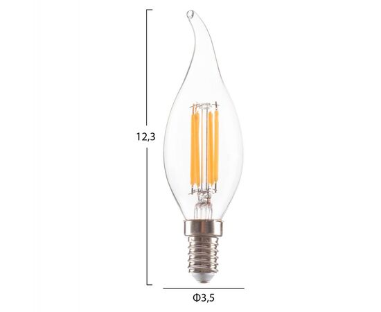 ΛΑΜΠΤΗΡΑΣ HM4047.01 ΣΤΥΛ ΦΛΟΓΑ LED FILAMENT 6W E14 3000K ΔΙΑΦΑΝΟ DIMMABLE - ΦΩΤΙΣΜΟΣ ΟΙΚΟΝΟΜΙΑΣ στο Milonadakis.gr