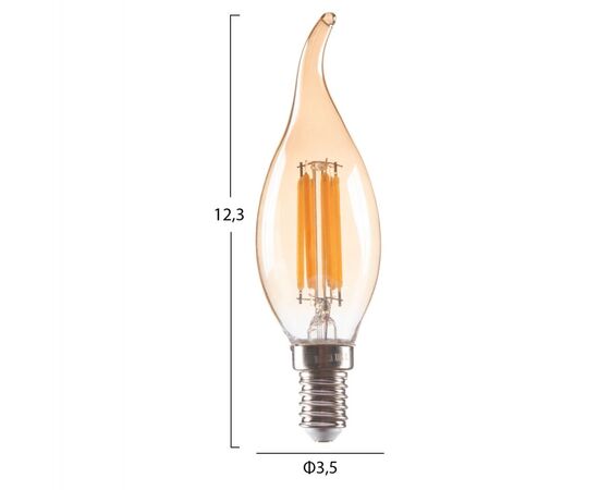 ΛΑΜΠΤΗΡΑΣ HM4047.02 ΣΤΥΛ ΦΛΟΓΑ LED FILAMENT 6W E14 3000K GOLD DIMMABLE - ΦΩΤΙΣΜΟΣ ΟΙΚΟΝΟΜΙΑΣ στο Milonadakis.gr