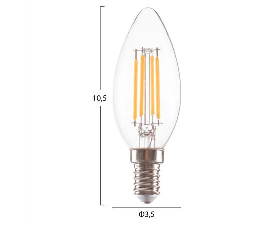 ΛΑΜΠΤΗΡΑΣ LED FILAMENT 4W E14 3000K ΔΙΑΦΑΝΟΣ DIMMABLE HM4048.01 - ΦΩΤΙΣΜΟΣ ΟΙΚΟΝΟΜΙΑΣ στο Milonadakis.gr
