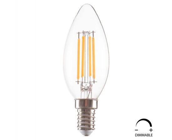 ΛΑΜΠΤΗΡΑΣ LED FILAMENT 4W E14 3000K ΔΙΑΦΑΝΟΣ DIMMABLE HM4048.01 - ΦΩΤΙΣΜΟΣ ΟΙΚΟΝΟΜΙΑΣ στο Milonadakis.gr