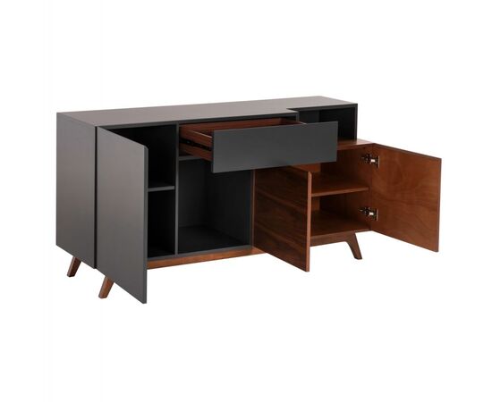 ΜΠΟΥΦΕΣ PREDA HM9747 MDF ΜΕ ΚΑΡΥΔΙ & ΣΚΟΥΡΟ ΓΚΡΙ ΚΑΠΛΑΜΑ 167x28-40x80Υεκ. - ΜΠΟΥΦΕΔΕΣ-ΚΟΝΣΟΛΕΣ στο Milonadakis.gr
