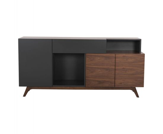 ΜΠΟΥΦΕΣ PREDA HM9747 MDF ΜΕ ΚΑΡΥΔΙ & ΣΚΟΥΡΟ ΓΚΡΙ ΚΑΠΛΑΜΑ 167x28-40x80Υεκ. - ΜΠΟΥΦΕΔΕΣ-ΚΟΝΣΟΛΕΣ στο Milonadakis.gr