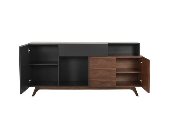 ΜΠΟΥΦΕΣ PREDA HM9747 MDF ΜΕ ΚΑΡΥΔΙ & ΣΚΟΥΡΟ ΓΚΡΙ ΚΑΠΛΑΜΑ 167x28-40x80Υεκ. - ΜΠΟΥΦΕΔΕΣ-ΚΟΝΣΟΛΕΣ στο Milonadakis.gr