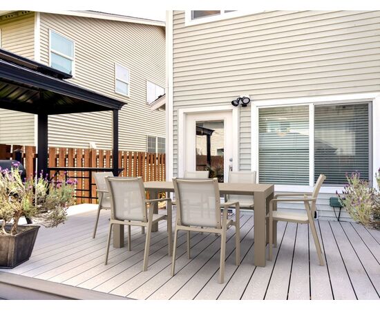 Σετ Τραπεζαρίας 7τμχ Vegas Pacific Taupe 100X180/220Χ75εκ. - ΣΕΤ ΤΡΑΠΕΖΑΡΙΕΣ στο Milonadakis.gr