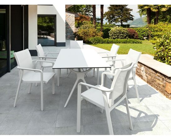 Σετ Τραπεζαρίας 7τμχ Air Pacific White 180X90X74εκ. - ΣΕΤ ΤΡΑΠΕΖΑΡΙΕΣ στο Milonadakis.gr