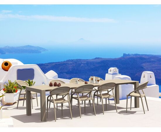 Σετ Τραπεζαρίας 9τμχ Vegas Sunset Dark Grey 100X260/300Χ75εκ. - ΣΕΤ ΤΡΑΠΕΖΑΡΙΕΣ στο Milonadakis.gr