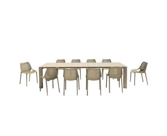 Σετ Τραπεζαρίας 11τμχ Vegas Air Taupe 100X260/300Χ75εκ. - ΣΕΤ ΤΡΑΠΕΖΑΡΙΕΣ στο Milonadakis.gr