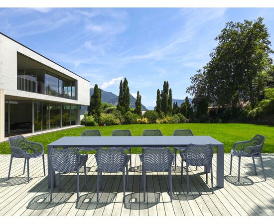 Σετ Τραπεζαρίας 11τμχ Vegas Air XL Dark Grey 100X260/300Χ75εκ. - ΣΕΤ ΤΡΑΠΕΖΑΡΙΕΣ στο Milonadakis.gr