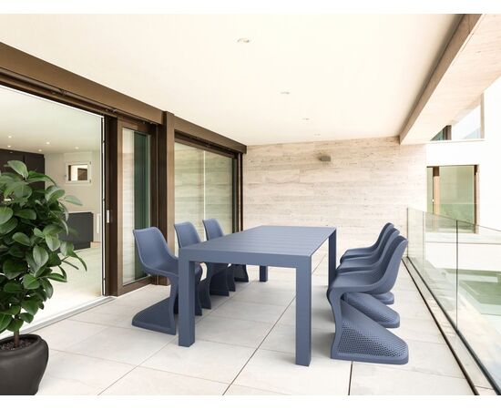 Σετ Τραπεζαρίας 7τμχ Vegas Bloom Dark Grey 100X180/220Χ75εκ. - ΣΕΤ ΤΡΑΠΕΖΑΡΙΕΣ στο Milonadakis.gr