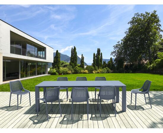 Σετ Τραπεζαρίας 9τμχ Vegas Air Dark Grey 100X260/300Χ75εκ. - ΣΕΤ ΤΡΑΠΕΖΑΡΙΕΣ στο Milonadakis.gr