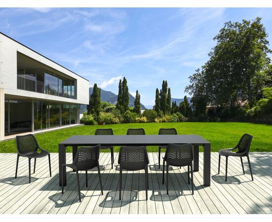 Σετ Τραπεζαρίας 9τμχ Vegas Air Dark Grey 100X260/300Χ75εκ. - ΣΕΤ ΤΡΑΠΕΖΑΡΙΕΣ στο Milonadakis.gr