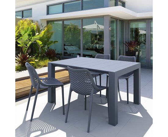 Σετ Τραπεζαρίας 5τμχ Vegas Air Dark Grey 100X100/140Χ75εκ. - ΣΕΤ ΤΡΑΠΕΖΑΡΙΕΣ στο Milonadakis.gr