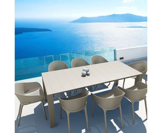 Σετ Τραπεζαρίας 9τμχ Vegas Sky Taupe 100X180/220Χ75εκ. - ΣΕΤ ΤΡΑΠΕΖΑΡΙΕΣ στο Milonadakis.gr