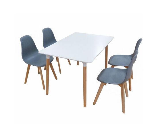 Σετ Τραπεζαρίας Loft Plus Grey Randy 5τμχ 120Χ80X72εκ. - ΤΡΑΠΕΖΑΡΙΕΣ στο Milonadakis.gr