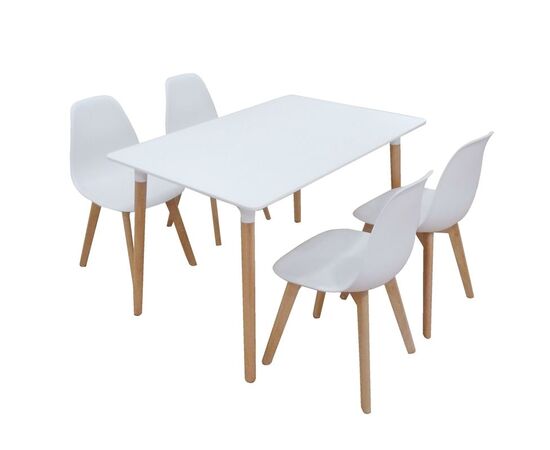 Σετ Τραπεζαρίας Loft Plus White Randy 5τμχ 120Χ80X72εκ. - ΤΡΑΠΕΖΑΡΙΕΣ στο Milonadakis.gr