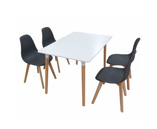 Σετ Τραπεζαρίας Loft Plus Black Randy 5τμχ 120Χ80X72εκ. - ΤΡΑΠΕΖΑΡΙΕΣ στο Milonadakis.gr