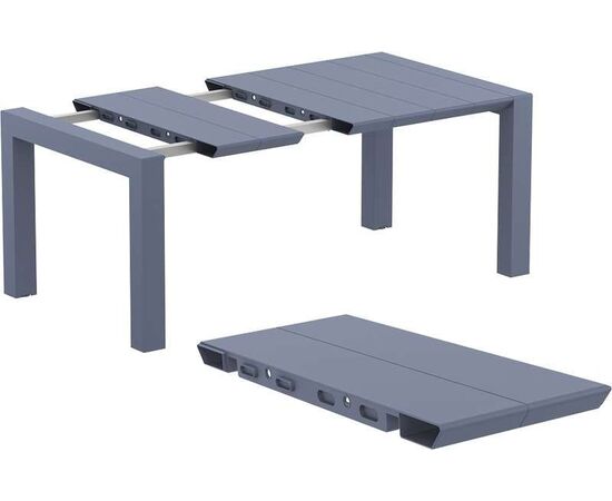 VEGAS DARK GREY 100X100/140Χ75εκ. ΕΠΕΚΤ. ΤΡΑΠΕΖΙ ΠΟΛ/ΝΙΟΥ - ΤΡΑΠΕΖΙΑ ΕΞ. ΧΩΡΟΥ στο Milonadakis.gr