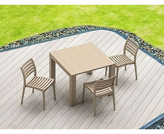 VEGAS TAUPE 100X100/140Χ75εκ. ΕΠΕΚΤ.ΤΡΑΠΕΖΙ ΠΟΛ/ΝΙΟΥ - ΤΡΑΠΕΖΙΑ ΕΞ. ΧΩΡΟΥ στο Milonadakis.gr