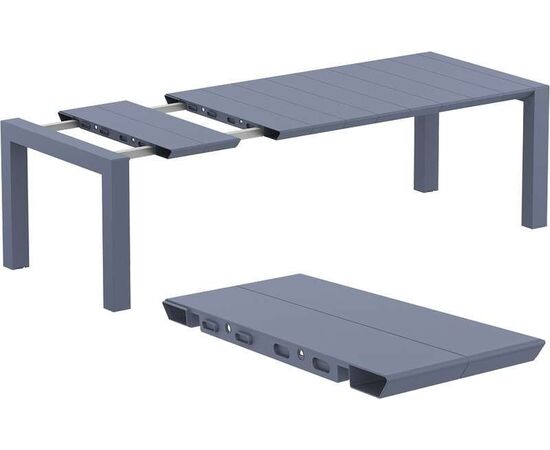 VEGAS DARK GREY 100X180/220Χ75εκ. ΕΠΕΚΤ.ΤΡΑΠΕΖΙ ΠΟΛ/ΝΙΟΥ - ΤΡΑΠΕΖΙΑ ΕΞ. ΧΩΡΟΥ στο Milonadakis.gr