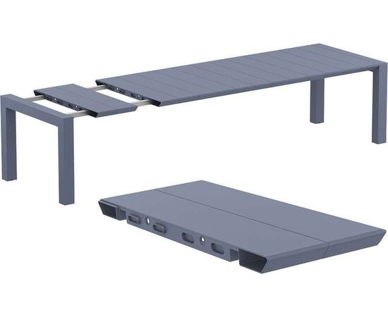 VEGAS DARK GREY 100X260/300Χ75εκ. ΕΠΕΚΤ.ΤΡΑΠΕΖΙ ΠΟΛ/ΝΙΟΥ - ΤΡΑΠΕΖΙΑ ΕΞ. ΧΩΡΟΥ στο Milonadakis.gr