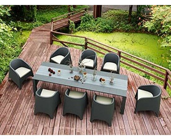 VEGAS RATTAN DARK GREY 100X260/300Χ75εκ. ΕΠΕΚΤ.ΤΡΑΠΕΖΙ - ΤΡΑΠΕΖΙΑ ΕΞ. ΧΩΡΟΥ στο Milonadakis.gr