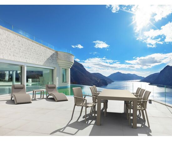 VEGAS TAUPE 100X180/220Χ75εκ. ΕΠΕΚΤ.ΤΡΑΠΕΖΙ ΠΟΛ/ΝΙΟΥ - ΤΡΑΠΕΖΙΑ ΕΞ. ΧΩΡΟΥ στο Milonadakis.gr