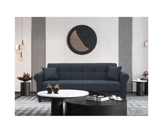 AZUR GREY ΥΦΑΣΜΑ 3ΘΕΣΙΟΣ ΚΑΝΑΠΕΣ/ΚΡΕΒΑΤΙ ΜΕ ΑΠΟΘ.ΧΩΡΟ 210X80εκ. - ΚΑΝΑΠΕΔΕΣ-ΣΑΛΟΝΙΑ στο Milonadakis.gr