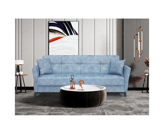 AMELIA BLUE GREY ΥΦΑΣΜΑ 3ΘΕΣΙΟΣ ΚΑΝΑΠΕΣ/ΚΡΕΒΑΤΙ ΜΕ ΑΠΟΘ.ΧΩΡΟ 210X80εκ. - ΚΑΝΑΠΕΔΕΣ-ΣΑΛΟΝΙΑ στο Milonadakis.gr