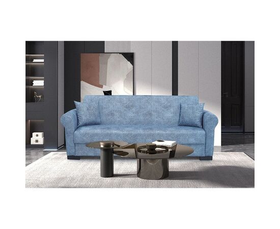 ANGEL BLUE GREY ΥΦΑΣΜΑ 3ΘΕΣΙΟΣ ΚΑΝΑΠΕΣ/ΚΡΕΒΑΤΙ ΜΕ ΑΠΟΘ.ΧΩΡΟ 210X80εκ. - ΚΑΝΑΠΕΔΕΣ-ΣΑΛΟΝΙΑ στο Milonadakis.gr