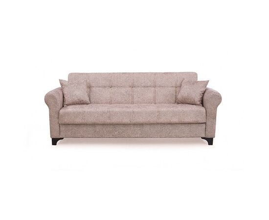 AZUR LIGHT BROWN ΥΦΑΣΜΑ 3ΘΕΣΙΟΣ ΚΑΝΑΠΕΣ/ΚΡΕΒΑΤΙ ΜΕ ΑΠΟΘ.ΧΩΡΟ 210X80εκ. - ΚΑΝΑΠΕΔΕΣ-ΣΑΛΟΝΙΑ στο Milonadakis.gr
