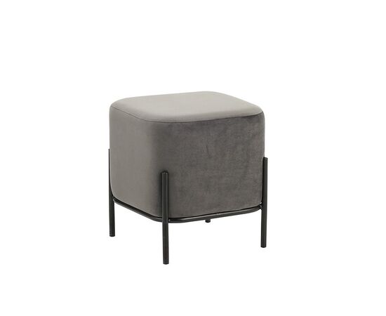 BELLA/S ΣΚΑΜΠΟ GREY VELVET ΥΦΑΣΜΑ 36X36Χ38εκ. - ΠΟΥΦ - ΣΚΑΜΠΟ - ΜΠΑΟΥΛΟ στο Milonadakis.gr