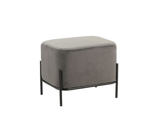 BELLA/L ΣΚΑΜΠΟ GREY VELVET ΥΦΑΣΜΑ 48X37Χ39εκ. - ΠΟΥΦ - ΣΚΑΜΠΟ - ΜΠΑΟΥΛΟ στο Milonadakis.gr