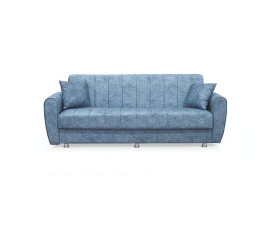 ELVA BLUE GREY ΥΦΑΣΜΑ 3ΘΕΣΙΟΣ ΚΑΝΑΠΕΣ/ΚΡΕΒΑΤΙ ΜΕ ΑΠΟΘ.ΧΩΡΟ 210X80εκ. - ΚΑΝΑΠΕΔΕΣ-ΣΑΛΟΝΙΑ στο Milonadakis.gr