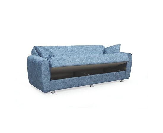 ELVA BLUE GREY ΥΦΑΣΜΑ 3ΘΕΣΙΟΣ ΚΑΝΑΠΕΣ/ΚΡΕΒΑΤΙ ΜΕ ΑΠΟΘ.ΧΩΡΟ 210X80εκ. - ΚΑΝΑΠΕΔΕΣ-ΣΑΛΟΝΙΑ στο Milonadakis.gr