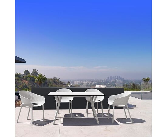 MAX ΤΡΑΠΕΖΙ 140X80Χ74εκ. WHITE LAMINATE 12mm - ΤΡΑΠΕΖΙΑ ΕΞ. ΧΩΡΟΥ στο Milonadakis.gr