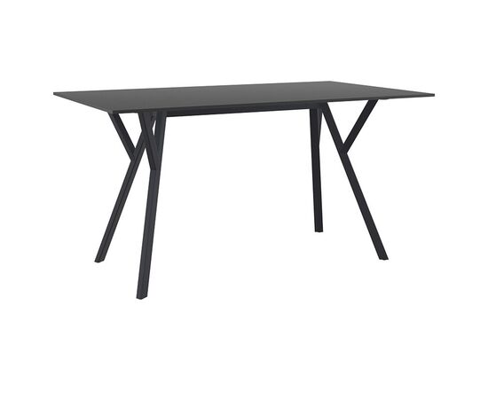 MAX ΤΡΑΠΕΖΙ 140X80Χ74εκ. BLACK LAMINATE 12mm - ΤΡΑΠΕΖΙΑ ΕΞ. ΧΩΡΟΥ στο Milonadakis.gr