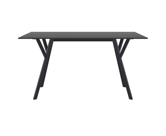 MAX ΤΡΑΠΕΖΙ 140X80Χ74εκ. BLACK LAMINATE 12mm - ΤΡΑΠΕΖΙΑ ΕΞ. ΧΩΡΟΥ στο Milonadakis.gr