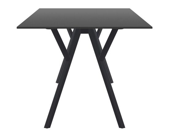 MAX ΤΡΑΠΕΖΙ 140X80Χ74εκ. BLACK LAMINATE 12mm - ΤΡΑΠΕΖΙΑ ΕΞ. ΧΩΡΟΥ στο Milonadakis.gr