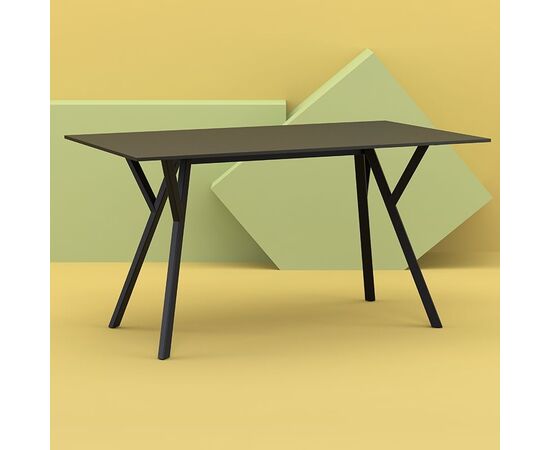 MAX ΤΡΑΠΕΖΙ 140X80Χ74εκ. BLACK LAMINATE 12mm - ΤΡΑΠΕΖΙΑ ΕΞ. ΧΩΡΟΥ στο Milonadakis.gr