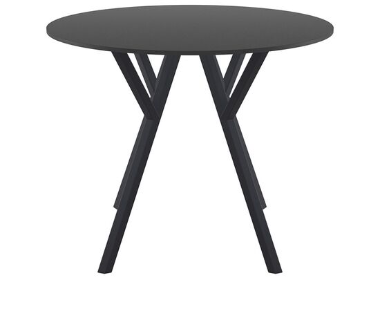 MAX ΤΡΑΠΕΖΙ Φ90Χ74εκ. BLACK LAMINATE 12mm - ΤΡΑΠΕΖΙΑ ΕΞ. ΧΩΡΟΥ στο Milonadakis.gr