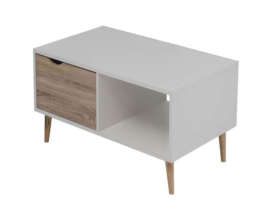 SIERA WHITE/S.OAK 100Χ60Χ38εκ.ΤΡΑΠΕΖΙ ΣΑΛΟΝΙΟΥ - ΤΡΑΠΕΖΑΚΙΑ ΣΑΛΟΝΙΟΥ στο Milonadakis.gr