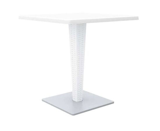 RIVA ΤΡΑΠΕΖΙ 70Χ70Χ74εκ. WHITE/BEPZAΛIT ΠΟΛ/ΝΙΟΥ - ΤΡΑΠΕΖΙΑ ΕΞ. ΧΩΡΟΥ στο Milonadakis.gr