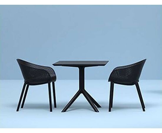 SKY BLACK 80X80X74εκ. ΤΡΑΠΕΖΙ ΠΟΛ/ΝΙΟΥ - ΤΡΑΠΕΖΙΑ ΕΞ. ΧΩΡΟΥ στο Milonadakis.gr