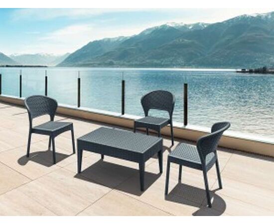 MIAMI DARK GREY ΤΡΑΠΕΖΙ 92Χ53Χ45εκ. ΠΟΛ/ΝΙΟΥ - ΤΡΑΠΕΖΙΑ ΕΞ. ΧΩΡΟΥ στο Milonadakis.gr