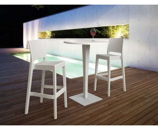 RIVA BAR ΤΡΑΠΕΖΙ Φ70/108εκ. WHITE ΠΟΛ/ΝΙΟΥ - ΤΡΑΠΕΖΙΑ ΕΞ. ΧΩΡΟΥ στο Milonadakis.gr