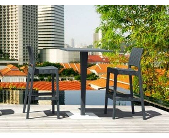 RIVA BAR ΤΡΑΠΕΖΙ 70Χ70Χ108εκ. DARK GREY ΠΟΛ/ΝΙΟΥ - ΤΡΑΠΕΖΙΑ ΕΞ. ΧΩΡΟΥ στο Milonadakis.gr