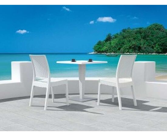 RIVA ΤΡΑΠΕΖΙ 70Χ70Χ74εκ. WHITE/BEPZAΛIT ΠΟΛ/ΝΙΟΥ - ΤΡΑΠΕΖΙΑ ΕΞ. ΧΩΡΟΥ στο Milonadakis.gr