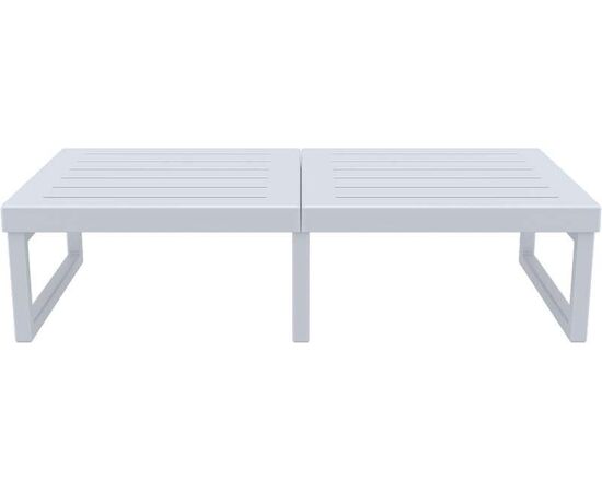 MYKONOS ΤΡΑΠΕΖΙ SILVER GREY 130X65X33εκ. ΠΟΛ/ΝΙΟΥ - ΤΡΑΠΕΖΙΑ ΕΞ. ΧΩΡΟΥ στο Milonadakis.gr