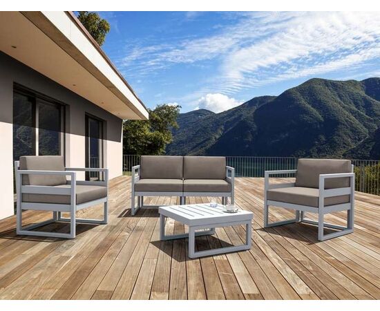 MYKONOS ΤΡΑΠΕΖΙ SILVER GREY 65X65X33εκ. ΠΟΛ/ΝΙΟΥ - ΤΡΑΠΕΖΙΑ ΕΞ. ΧΩΡΟΥ στο Milonadakis.gr